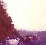 The Autumn Leaf Special passes by a slide fence west of Lynchburg 